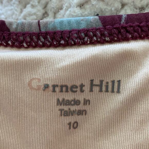 Garnet Hill Women's 3-Piece Tankini Bikini Swimsuit in Claret Shadow Purple - Picture 15 of 16